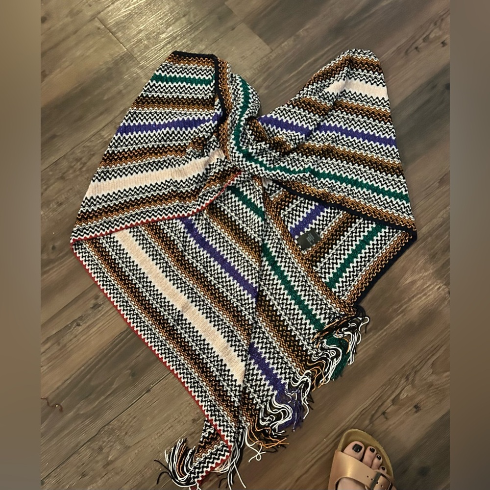 EUC MISSONI Orange Label Pancho Style Light Weight Scarf